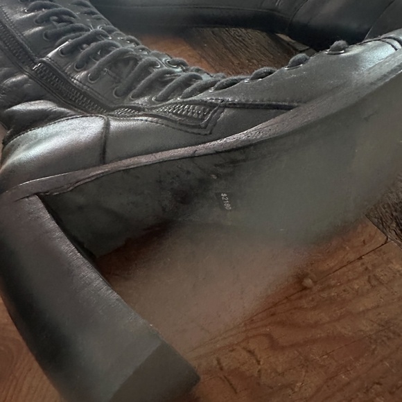 Ann Demeulemeester triple lace knee high talon heels 37 - Picture 14 of 15